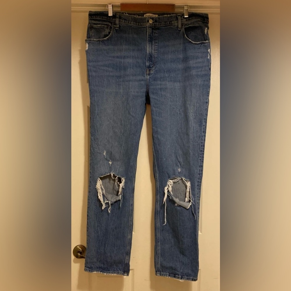 Abercrombie & Fitch Jeans The 90s Straight Ultra High Rise Sz 34/18 LONG